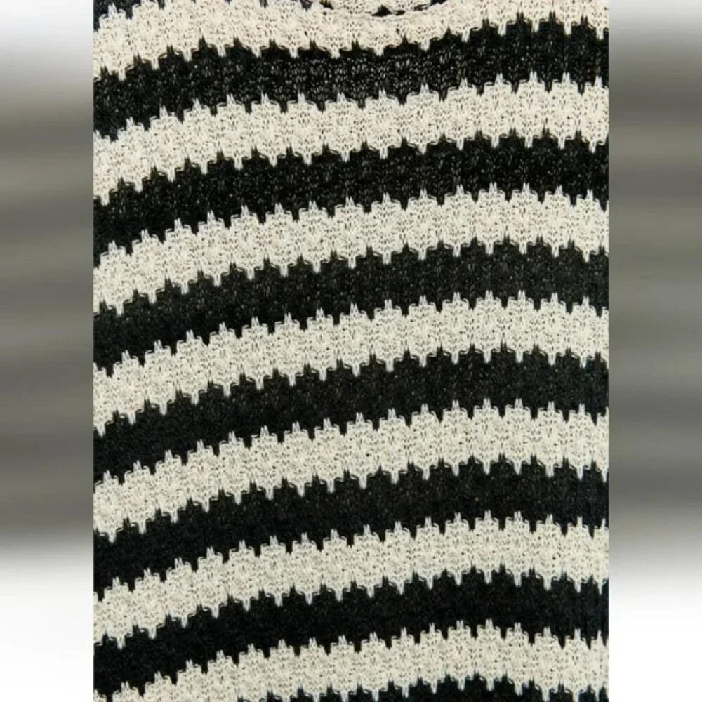 ZARA STRIPED RUSTIC DRESS - Picture 7 of 8